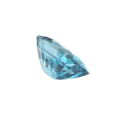 8.00 Carat Cushion Cut Blue Zircon Loose Gemstone by Tamir Merkaba Jewelry