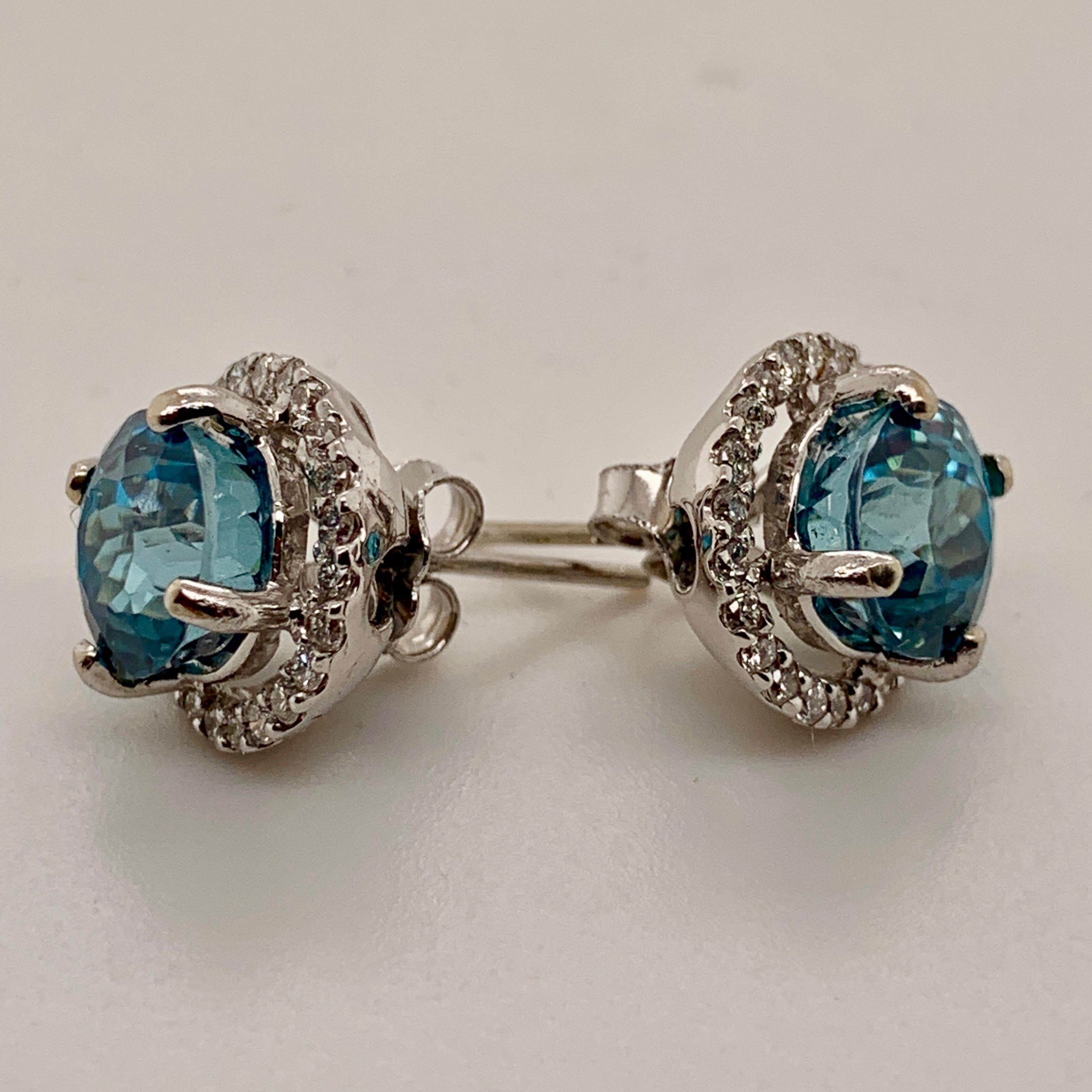 Blue Zircons are the birthstone for December. Most of the rich blue colors come from Cambodia. They come out of the ground brown and are heat treated to a vivid blue. These highly double reflective gemstones have been known since antiquity. 
This