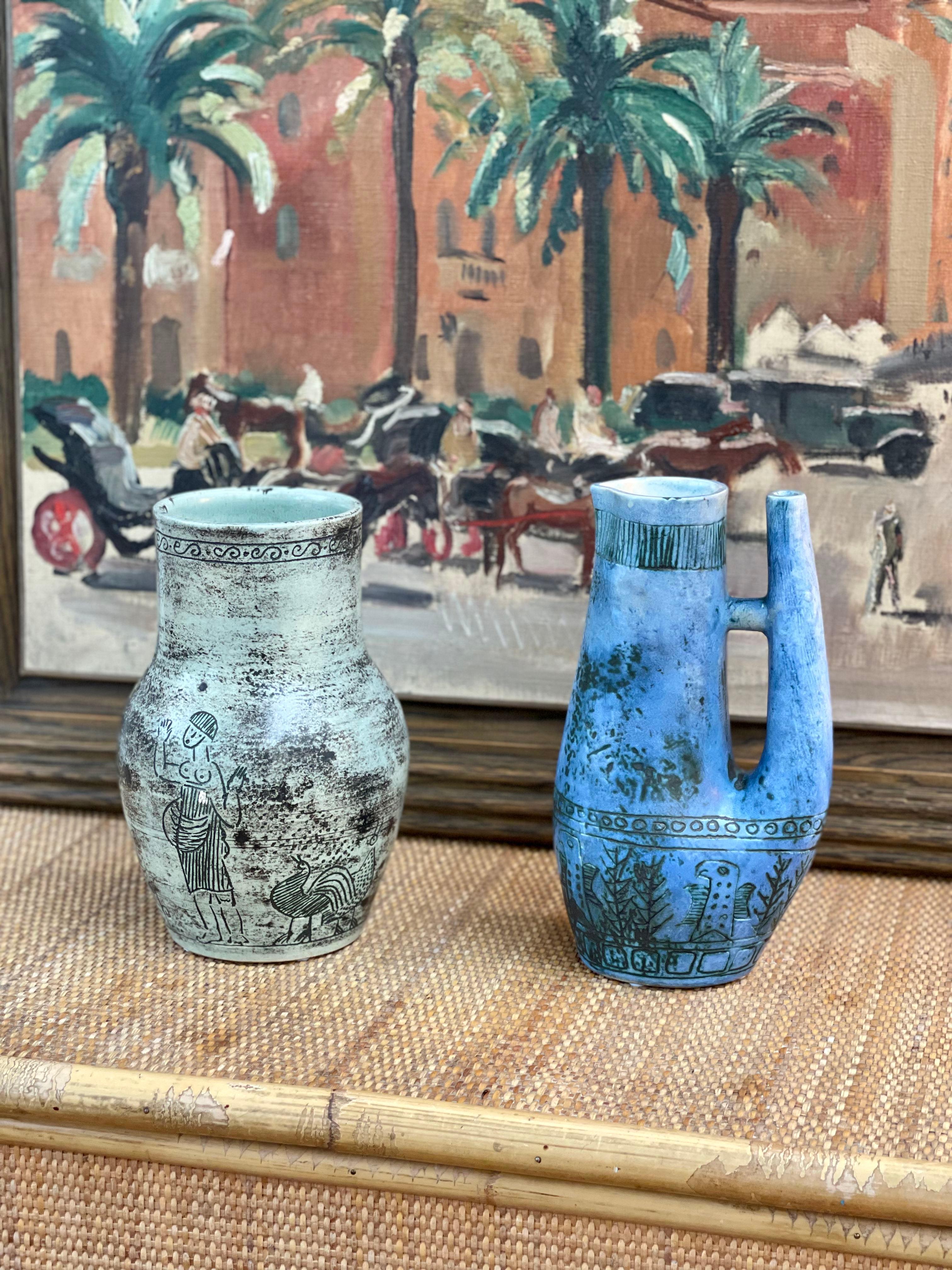 Vase en céramique zoomorphe bleu du milieu du siècle dernier de Jacques Blin, France, vers les années 1950 en vente 12