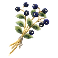 Antique Blueberry Brooch