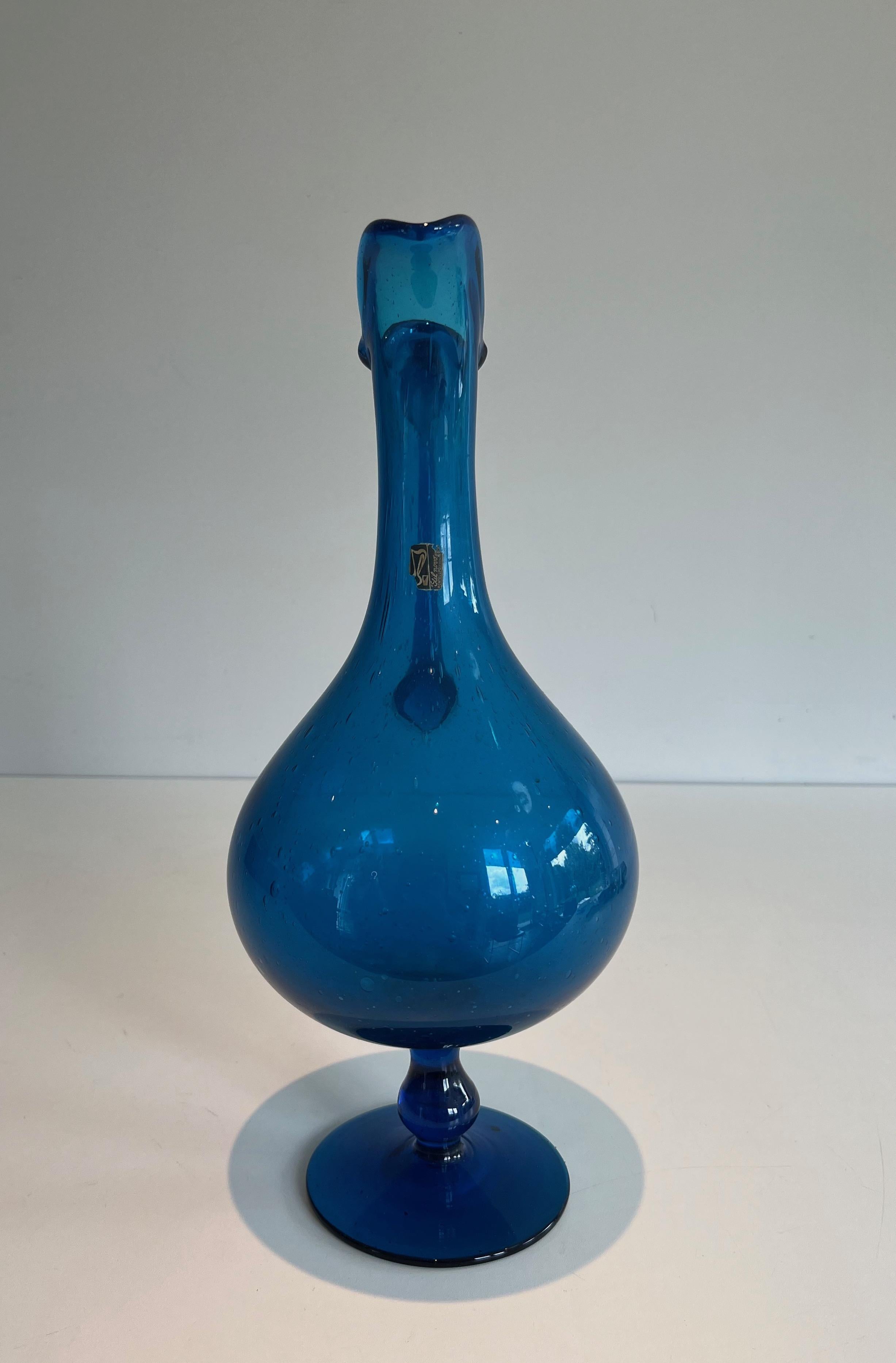 Verre Pichet en verre bleuâtre signé Still Novo en vente