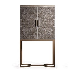 Mueble Bar Luna Azul Bronce