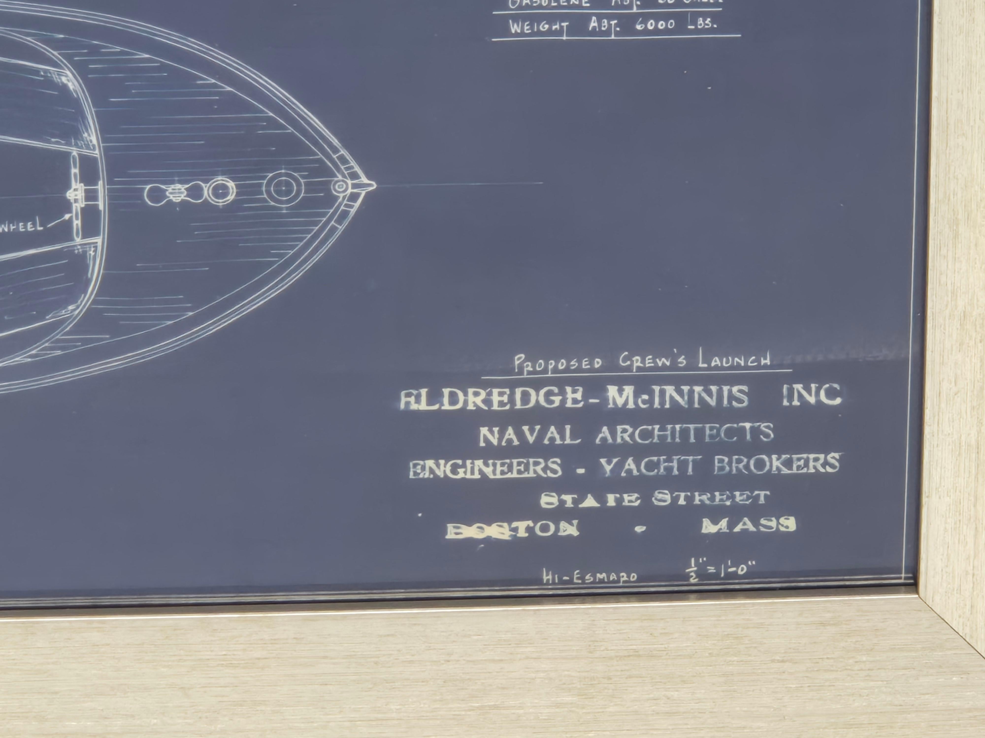 Blueprint for Launch for the Steam Yacht Hi-Esmaro For Sale 1
