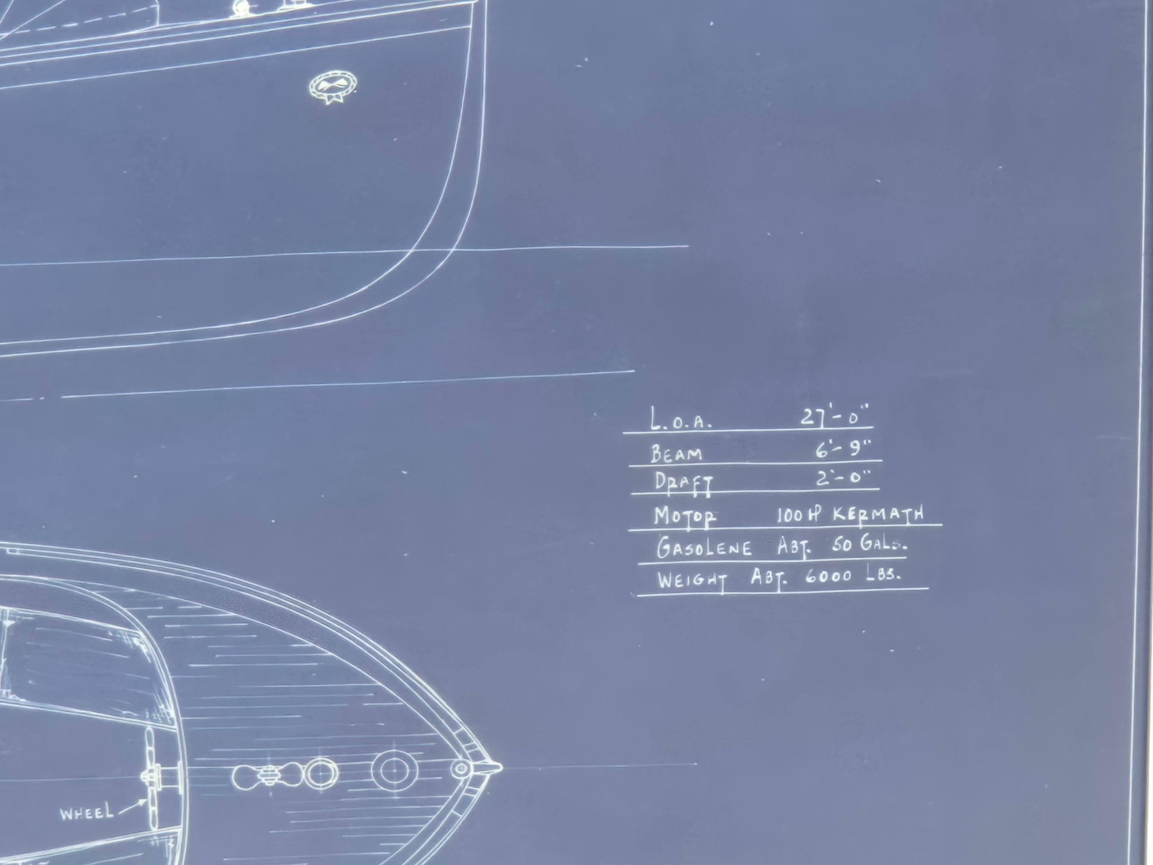 Blueprint for Launch for the Steam Yacht Hi-Esmaro For Sale 2