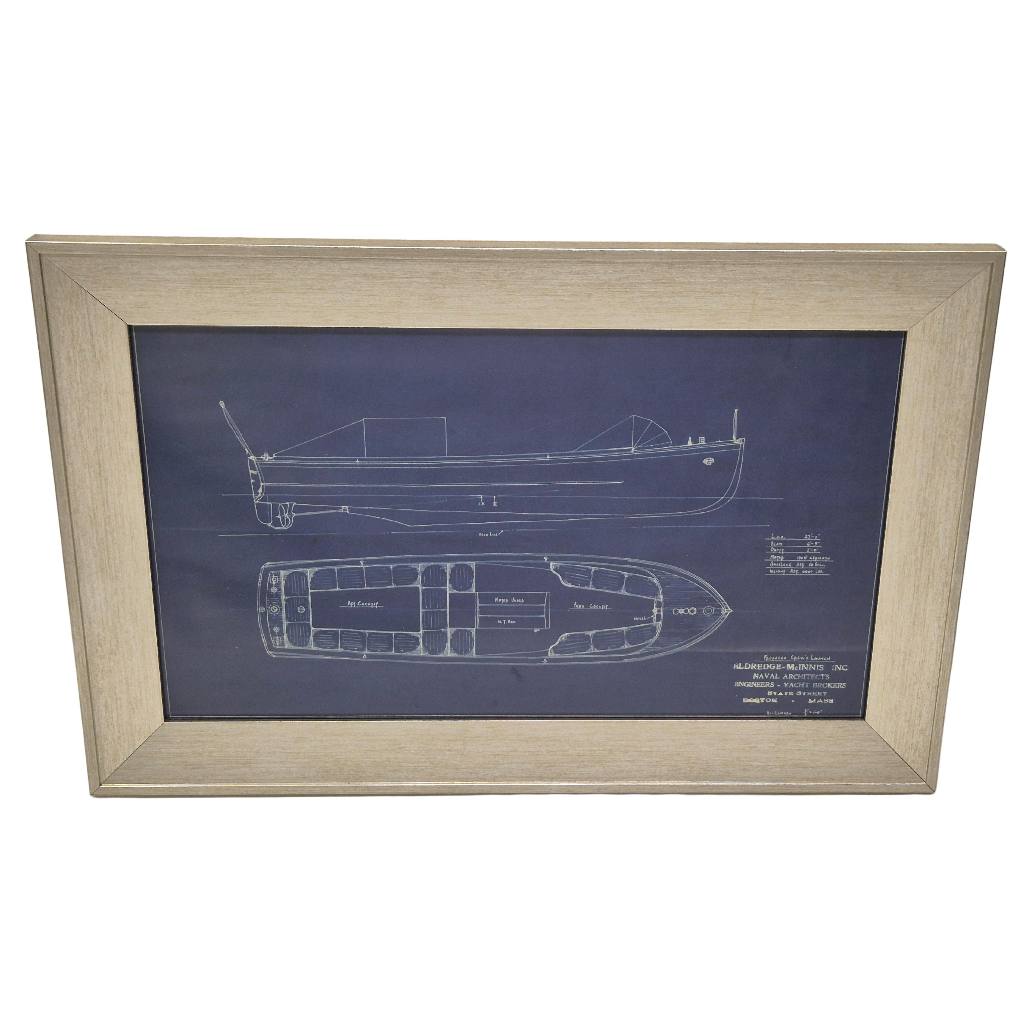 Blueprint for Launch for the Steam Yacht Hi-Esmaro