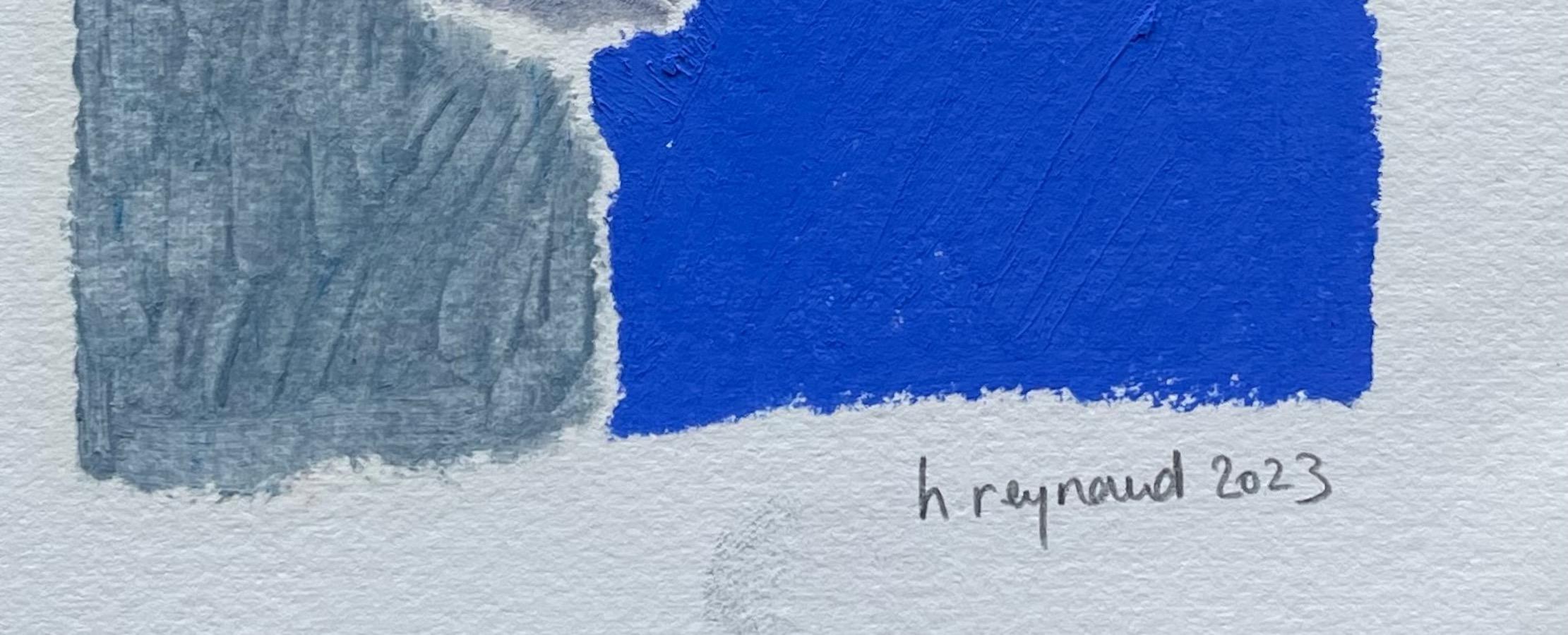 Other Blues, Greys, Purples Oil Pastel By French Artist Hortense Reynaud, France