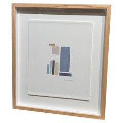 Blues, Tan, White Embossing By Perrine Blaise, Frankreich, Contemporary