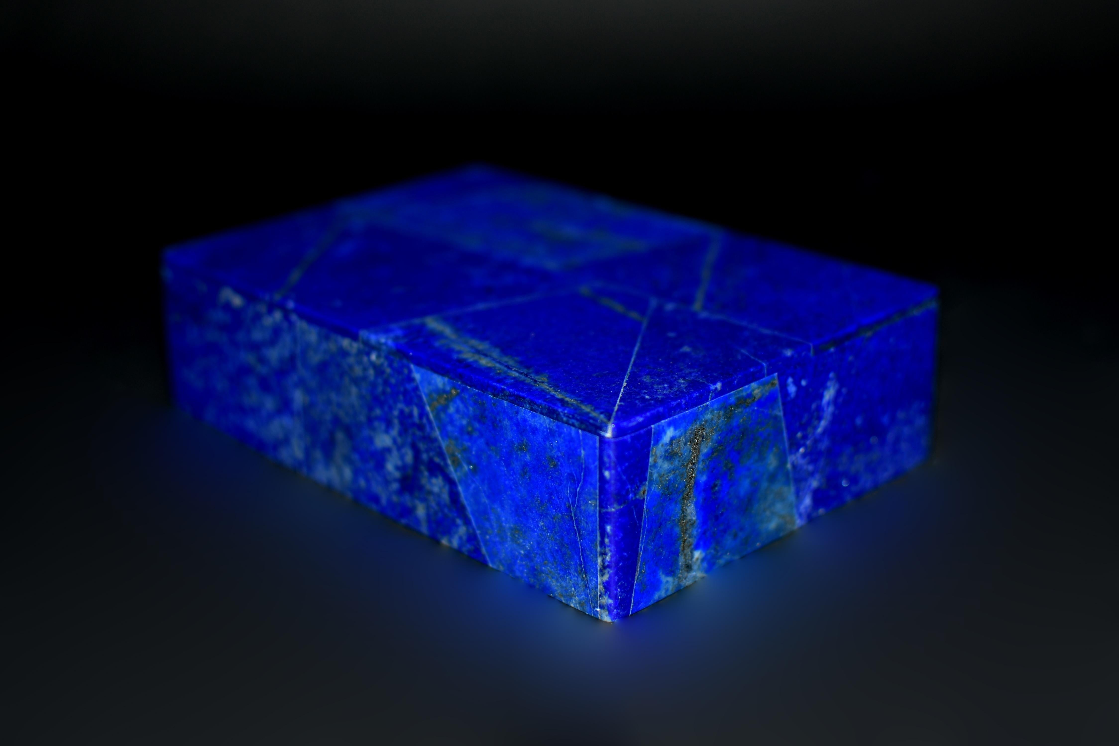 Hand-Crafted Bluest Lapis Lazuli Box 6