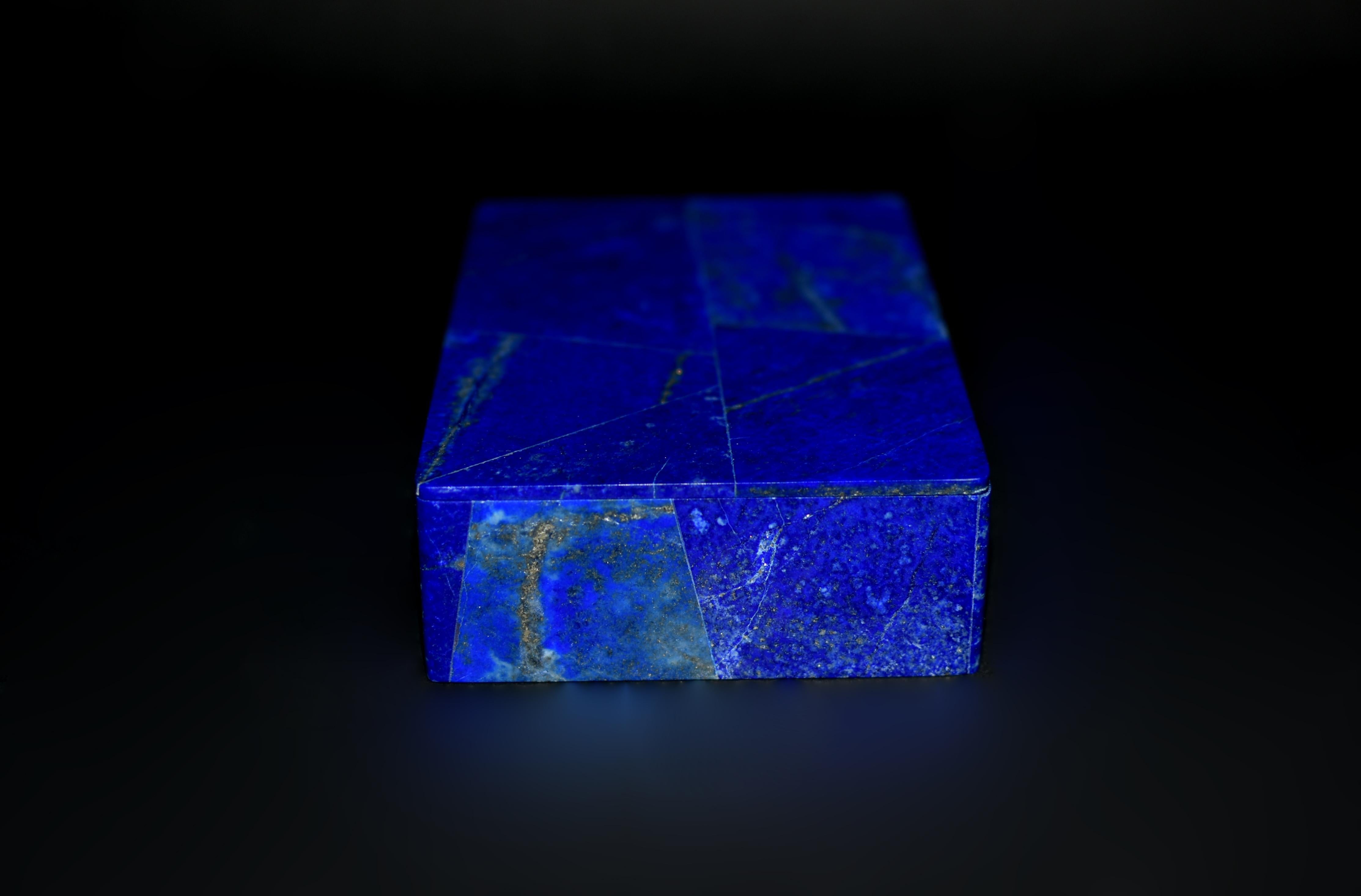 XXIe siècle et contemporain Lapis Lazuli bleu Boîte 6