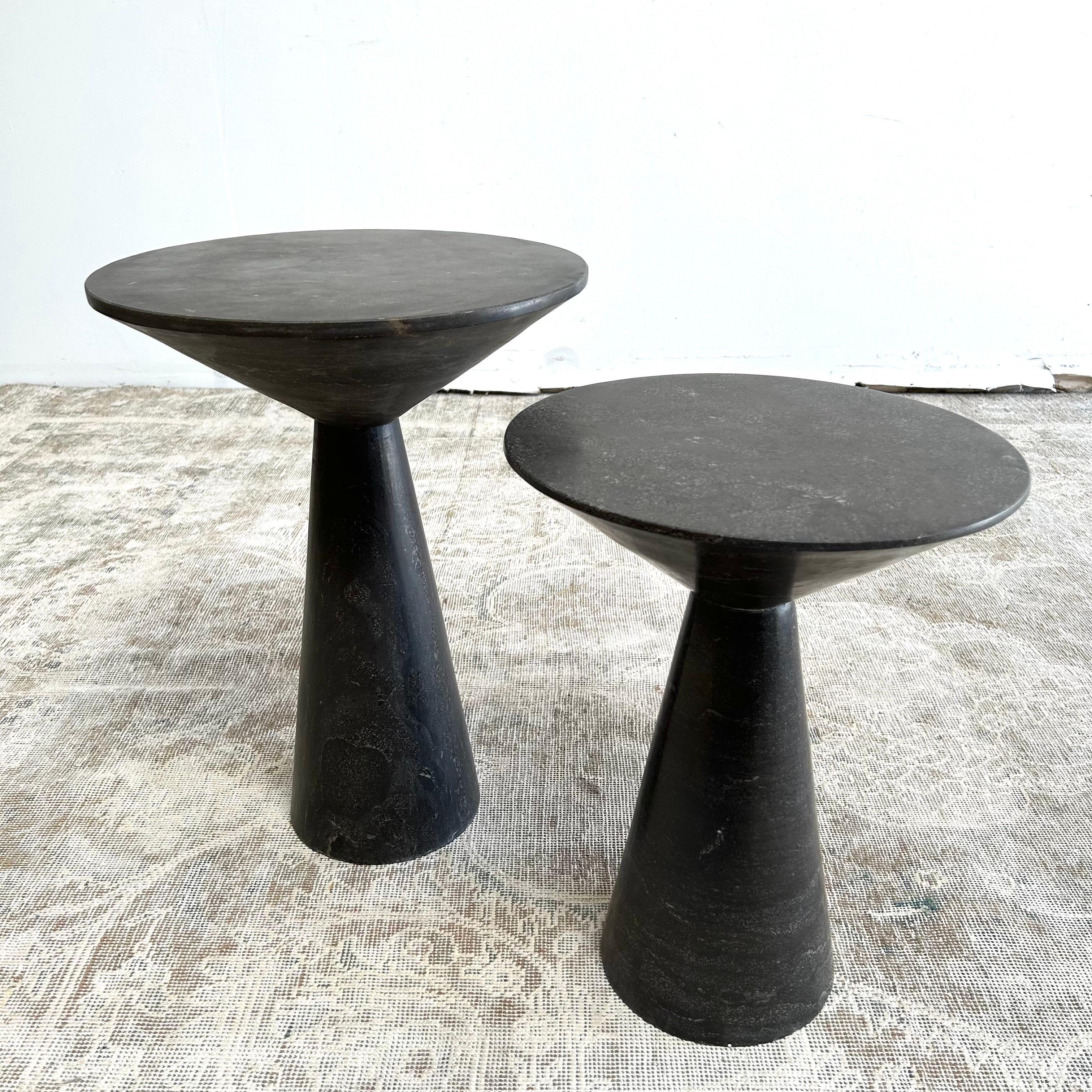 Cast Stone Bluestone Modern Side Table
