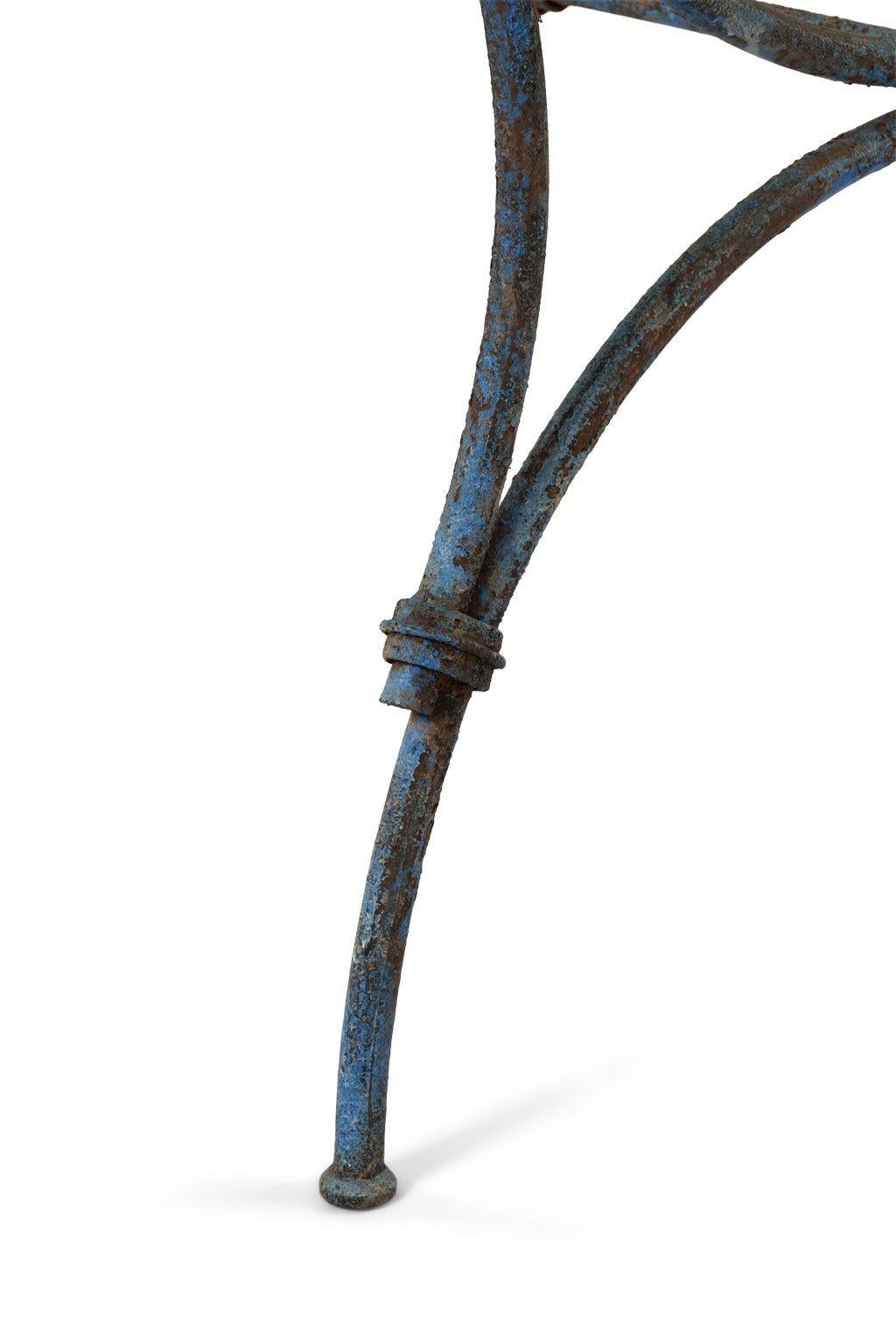 French Provincial Bluestone Top Iron Garden Table