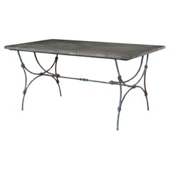 Used Bluestone Top Iron Garden Table