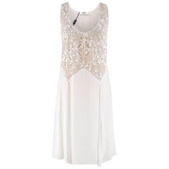 Blugirl White Sequin Embellished Midi Dress estimated size S