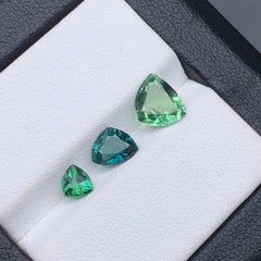 Bluish Green & Blue Natural Tourmaline Loose Gemstones 2.15Ct for Jewelry Making