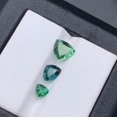 Bluish Green & Blue Natural Tourmaline Loose Gemstones 2.15Ct for Jewelry Making