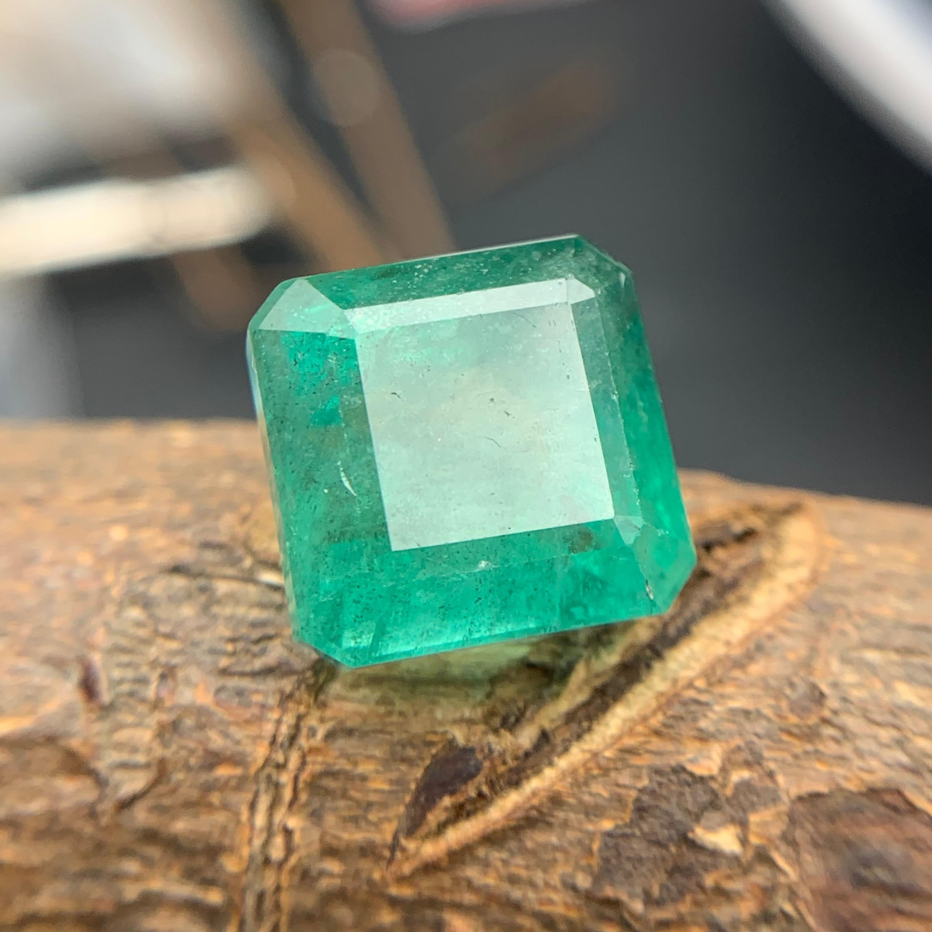 Bluish Green Natural Emerald Ring, Pendant Loose Gemstone 10.75 Ct for Jewelry For Sale 5