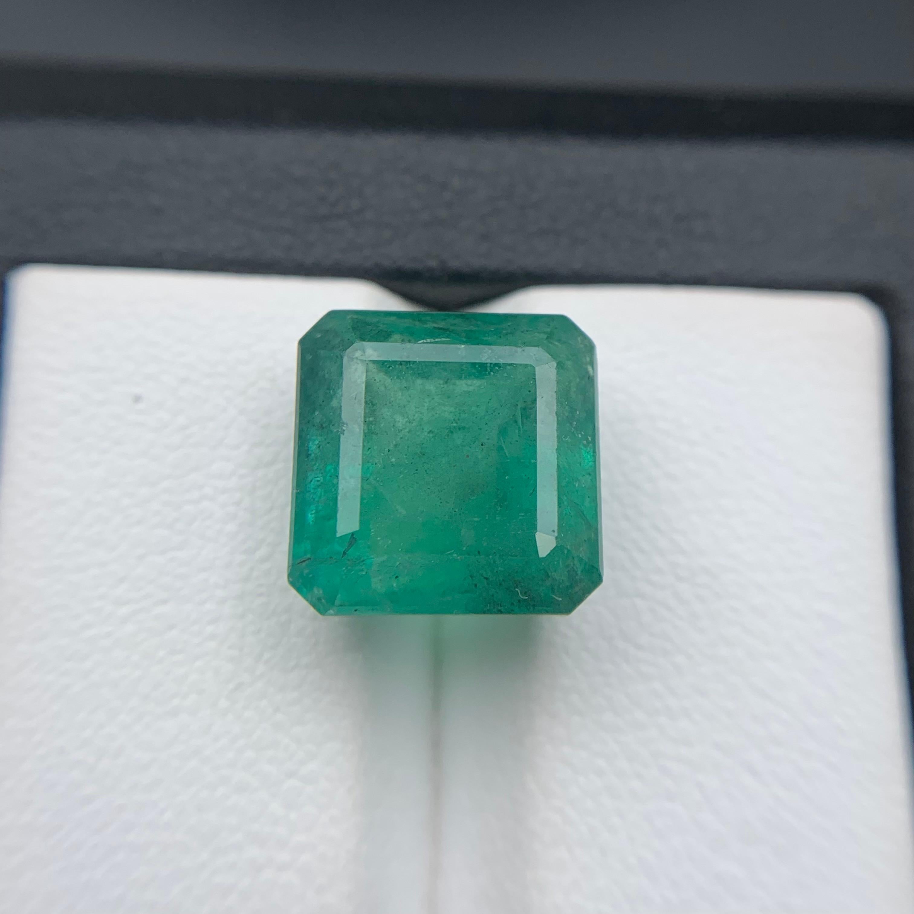 Bluish Green Natural Emerald Ring, Pendant Loose Gemstone 10.75 Ct for Jewelry For Sale 6