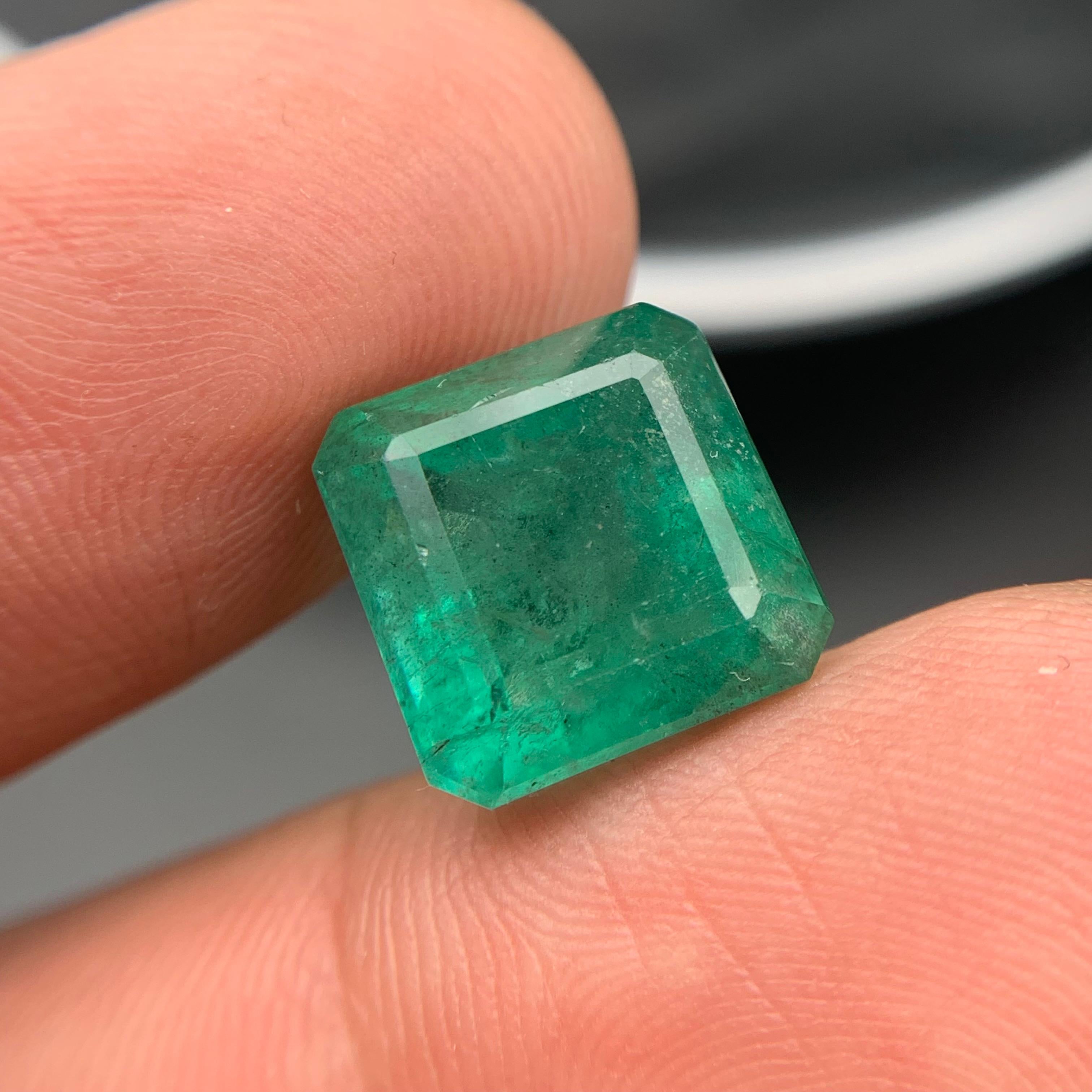 Bluish Green Natural Emerald Ring, Pendant Loose Gemstone 10.75 Ct for Jewelry For Sale 1