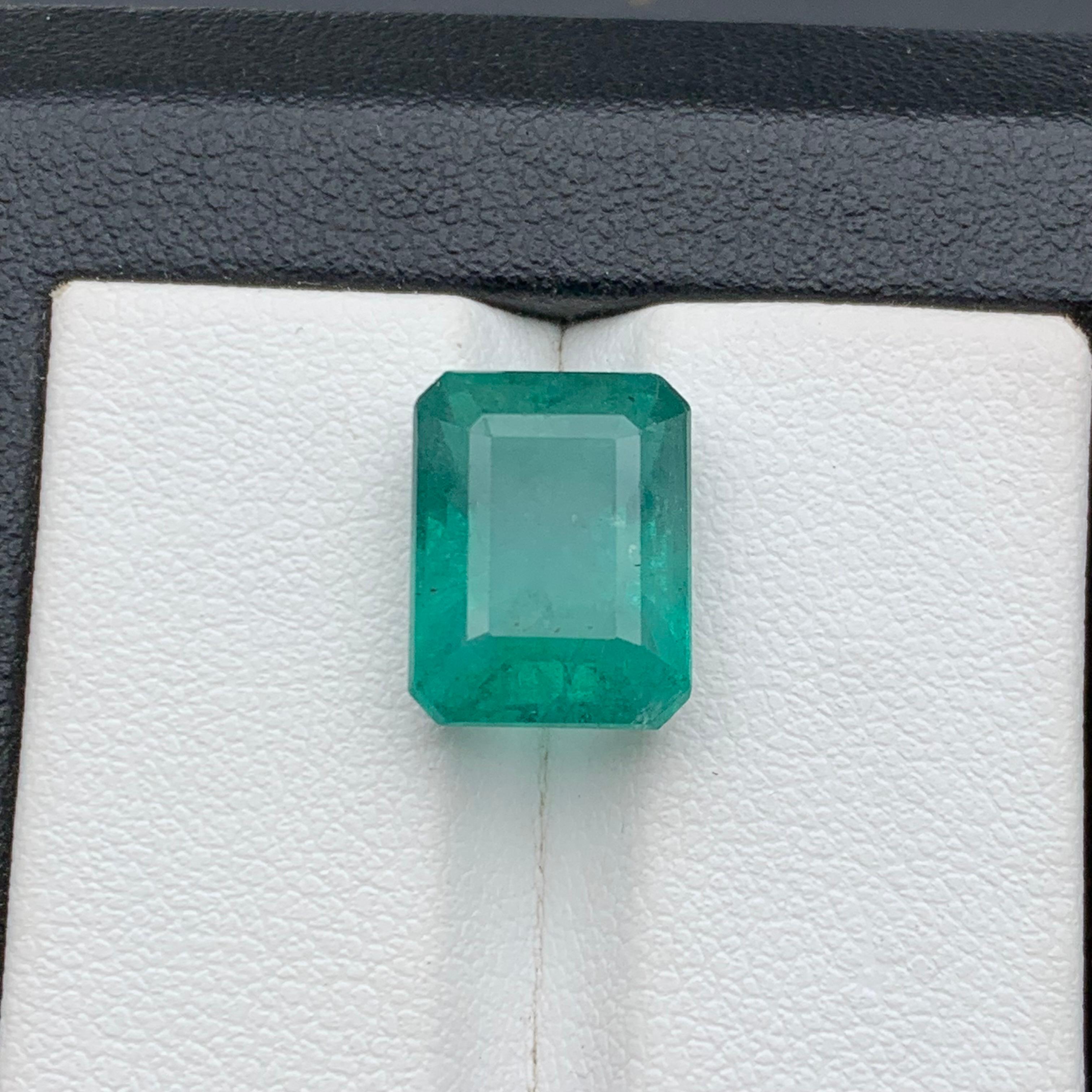 Bluish Green Natural Emerald Ring, Pendant Loose Gemstone 6.35 Ct for Jewelry For Sale 6