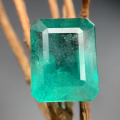 Bluish Green Natural Emerald Ring, Pendant Loose Gemstone 6.35 Ct for Jewelry