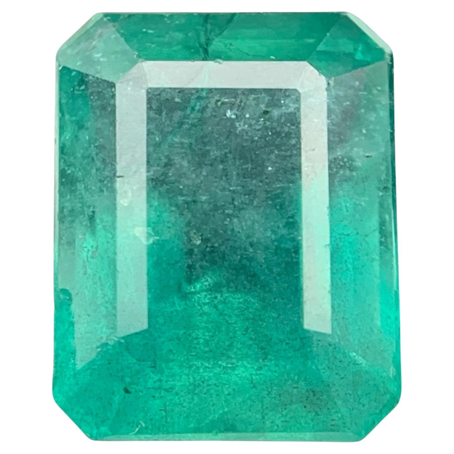 Bluish Green Natural Emerald Ring, Pendant Loose Gemstone 6.35 Ct for Jewelry For Sale