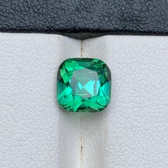 Bläulich grüner natürlicher Turmalin 3,25 Karat Cushion-Schliff Loser Edelstein für Ring