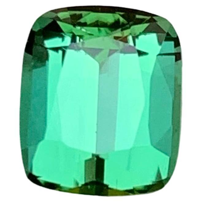 Gema Turmalina Natural Verde Azulada 2,25 qt talla cojín para anillo, joya