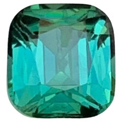 Bläulich Grüner Natürlicher Turmalin Ring Lose Edelstein 1.45 Ct Cushion Cut-Schmuck