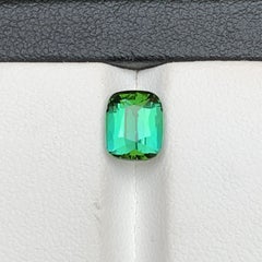 Bluish Green Natural Tourmaline Ring Loose Gemstone 1.80 CT Cushion Cut Jewelry