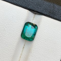 Anello di tormalina naturale verde bluastra sciolta 2.12 carati taglio cuscino - Gioielli