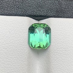 Bluish Green Natural Tourmaline Ring Loose Gemstone 2.20 Ct Cushion Cut-Jewelry