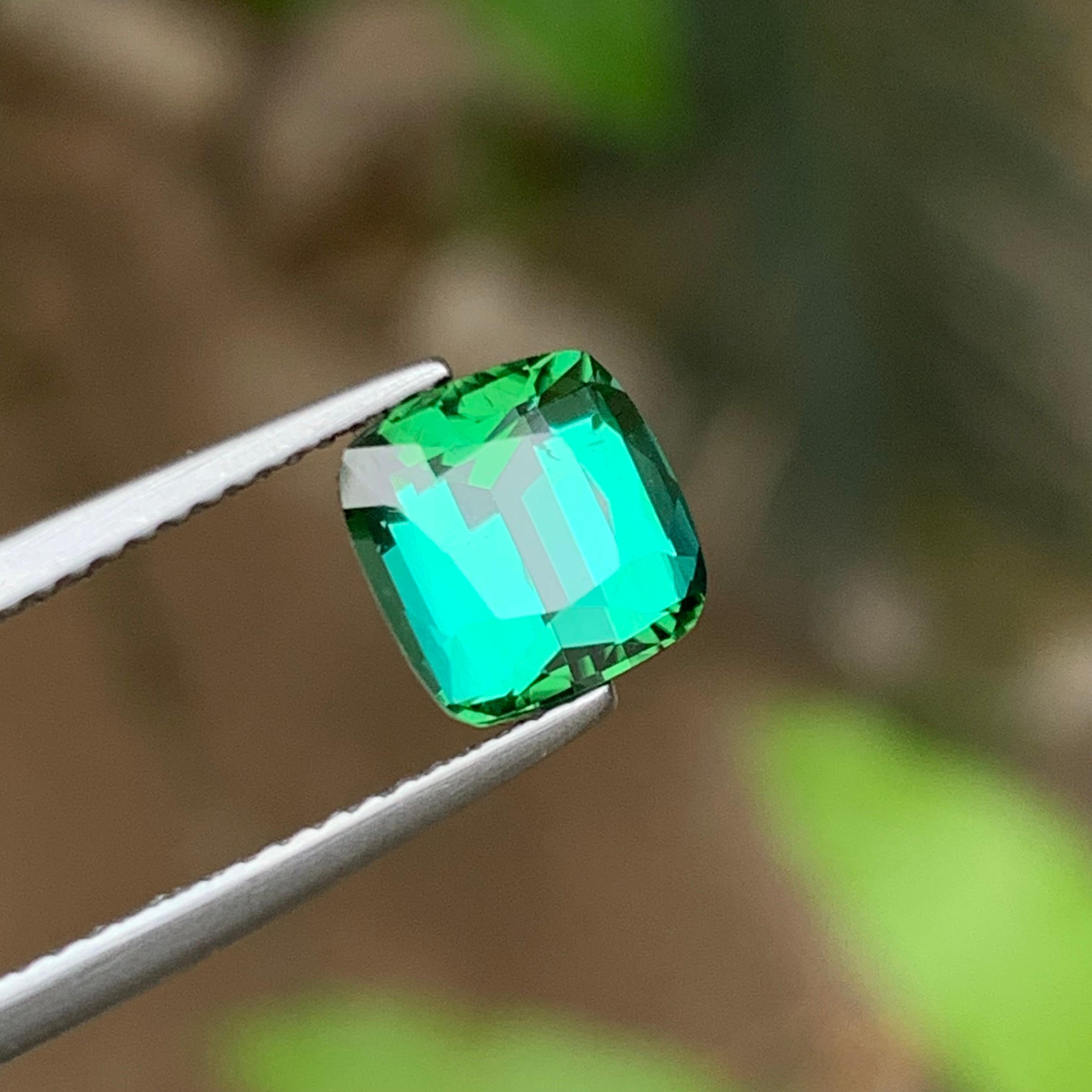Bague Tourmaline Naturelle Vert Bleu 2.20 Ct Coussin pour Bijoux en vente 3