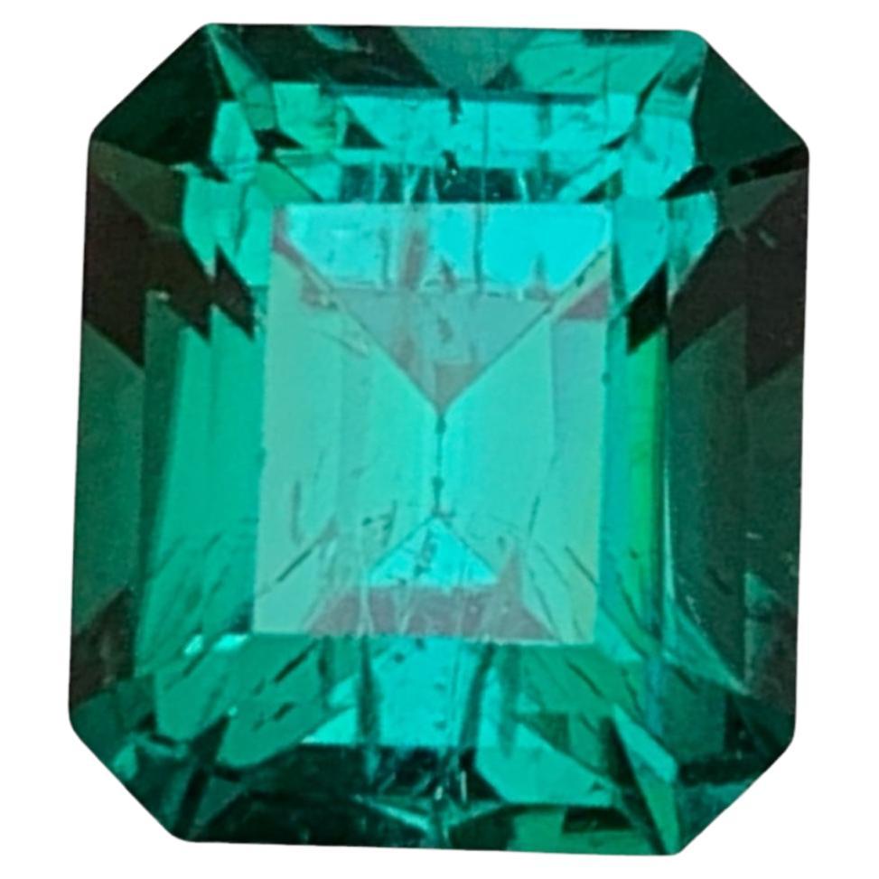 Bluish Green Natural Tourmaline Ring Loose Gemstone 2.35 Ct Emerald Cut-Jewelry
