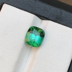 Bluish Green Natural Tourmaline Ring Loose Gemstone 2.80 Ct Cushion Cut-Jewelry