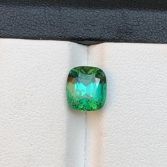 Bluish Green Natural Tourmaline Ring Loose Gemstone 2.80 Ct Cushion Cut-Jewelry