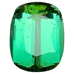 Anillo de turmalina natural verde azulada Gema suelta 3.80 qt talla cojín-Joyería