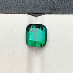 Bluish Green Natural Tourmaline Ring Loose Gemstone 4.05 Ct Cushion Cut-Jewelry