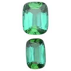 Bluish Green Natural Tourmaline Ring Loose Gemstones 2.50 Ct Cushion Cut Jewel