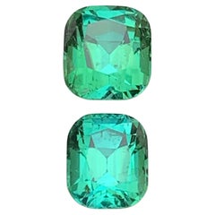Anillo de turmalina natural verde azulada Piedras sueltas 3,50 qt talla cojín-Joyería