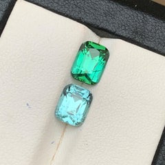 Bläulich Grün & Seafoam Turmalin 3.48 Ct Cushion Cut Natürliche Lose Edelsteine