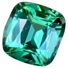 Bluish Green Tourmaline 1.90 Carats Step Cushion Cut Natural Afghan Gemstone Bluish Green Tourmaline 1.90 Carats Step Cushion Cut Natural Afghan Gemstone