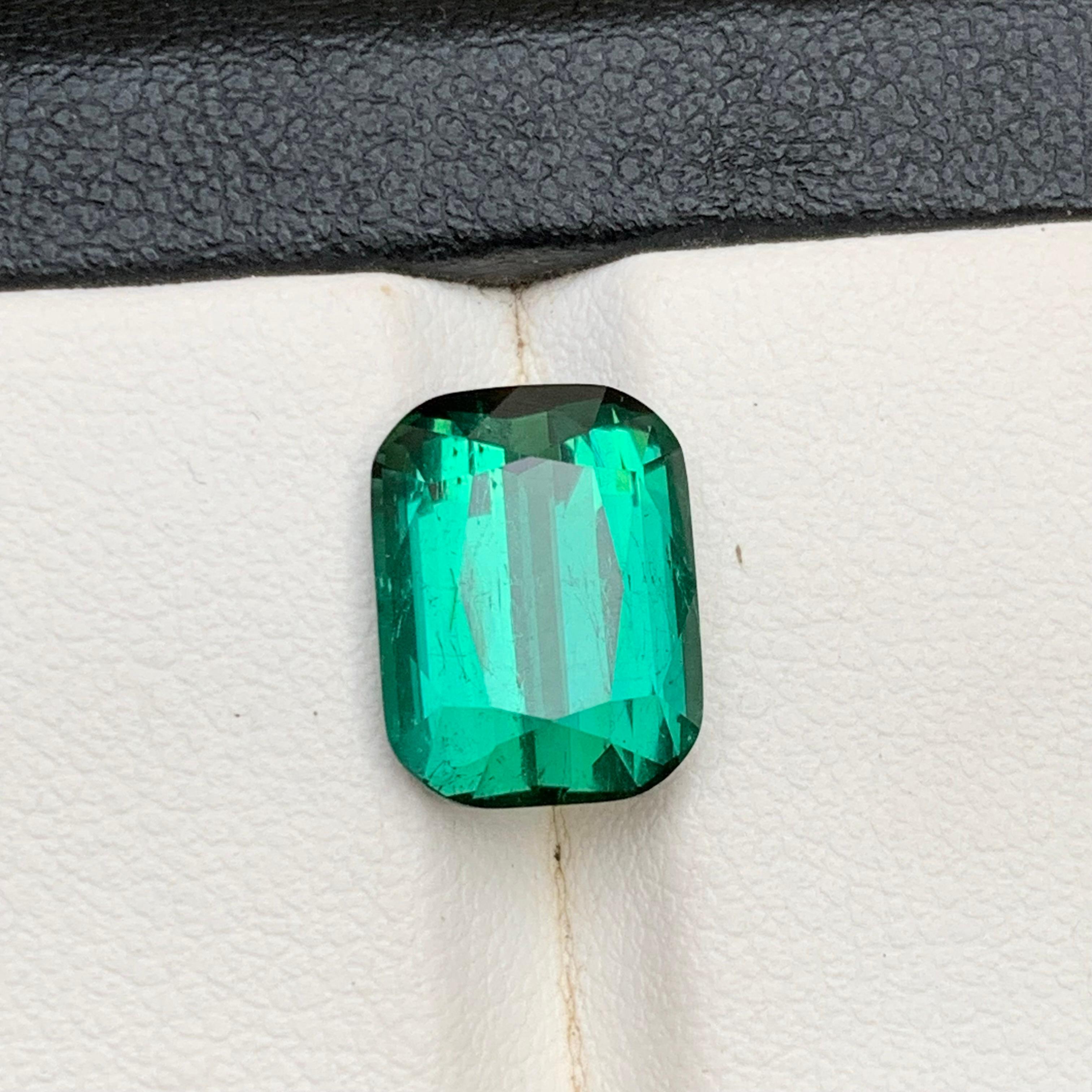 Tourmaline verte bleuâtre 5.45 Ct Naturelle pierres précieuses en vrac taille coussin Ring-Jewelry Neuf - En vente à Peshawar, PK