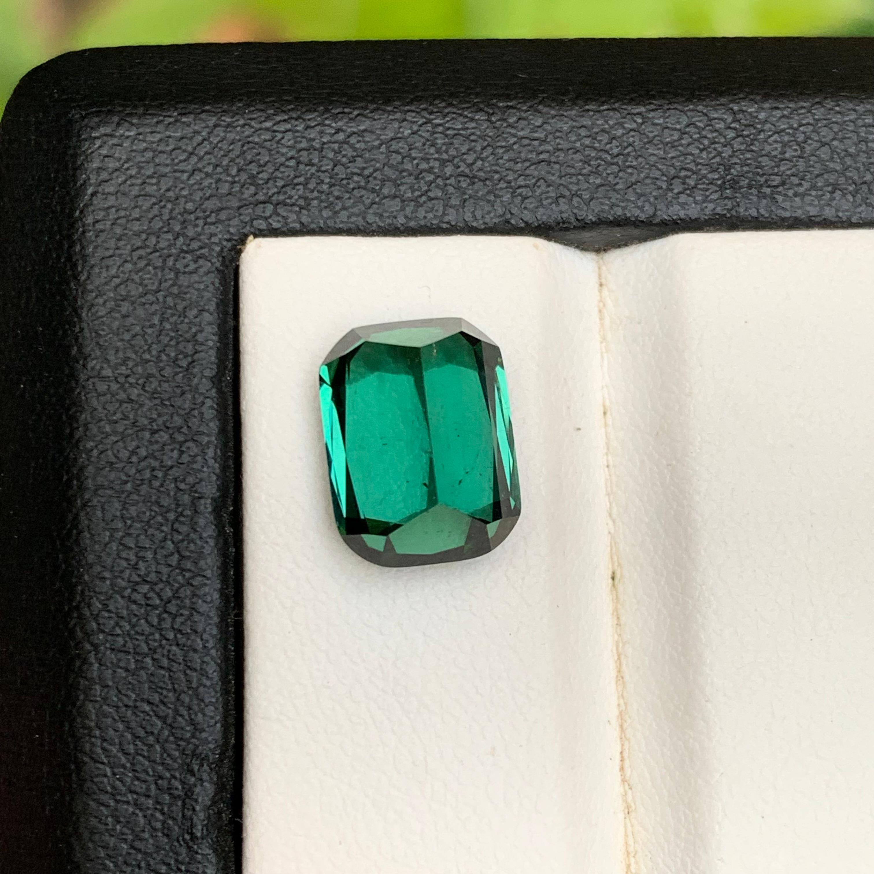 Tourmaline verte bleuâtre 5.45 Ct Naturelle pierres précieuses en vrac taille coussin Ring-Jewelry Unisexe en vente