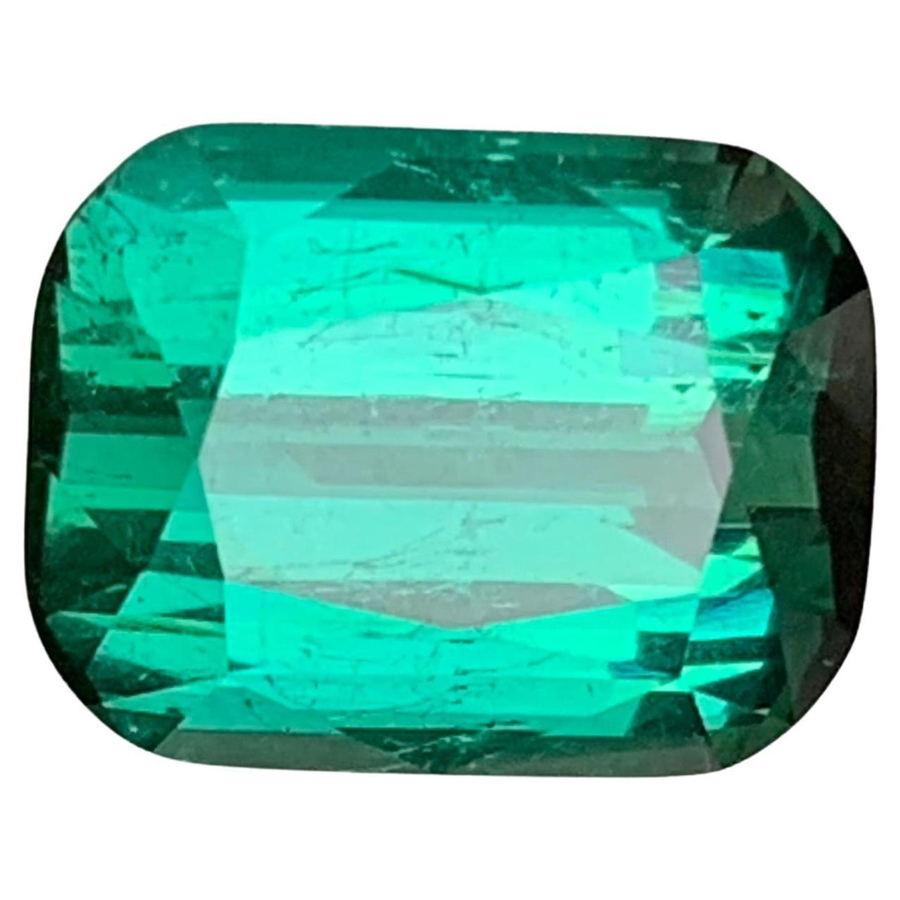 Tourmaline verte bleuâtre 5.45 Ct Naturelle pierres précieuses en vrac taille coussin Ring-Jewelry en vente