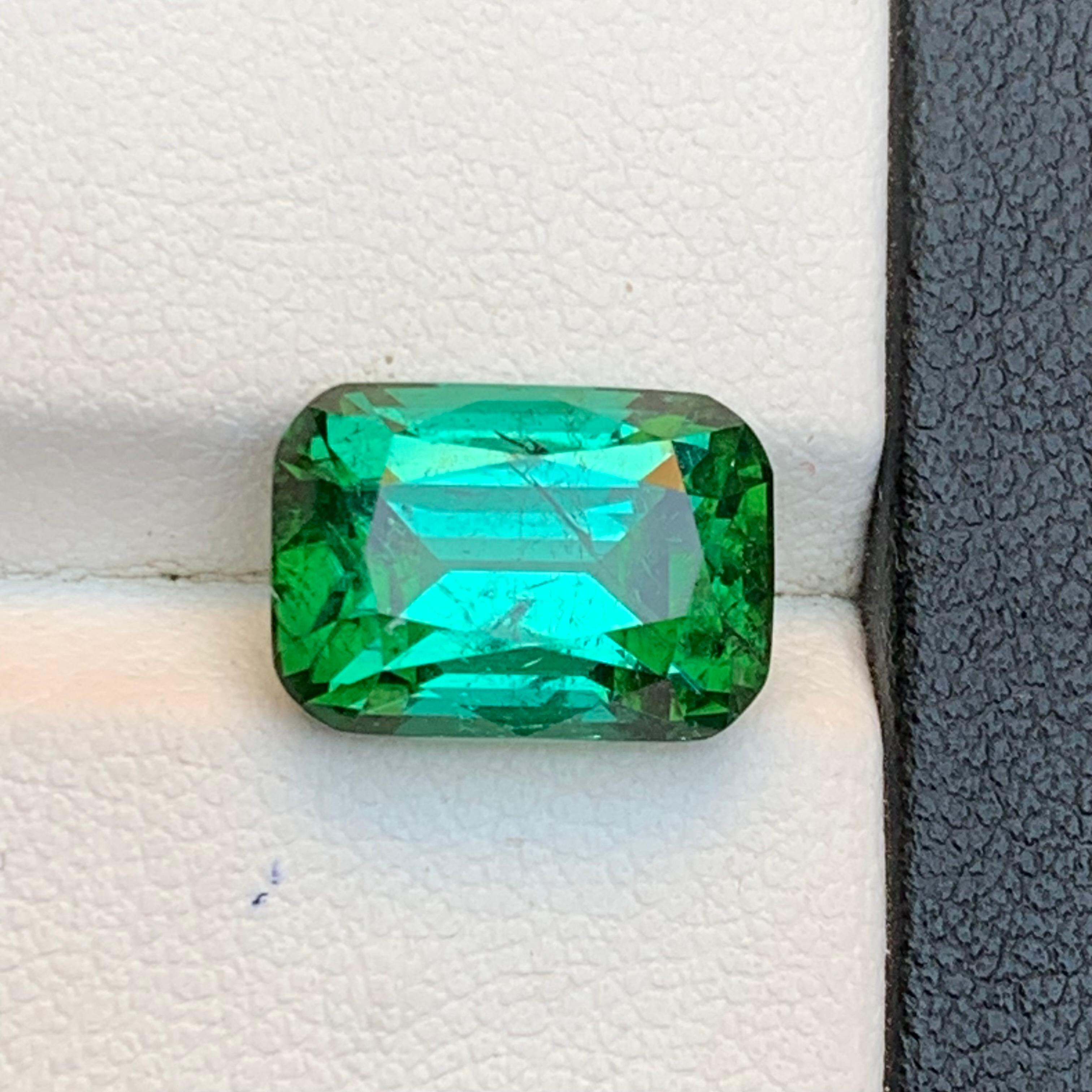 Bläulich grüner Turmalin 6,38 Karat Cushion-Schliff Natürlicher loser Edelstein für Ring im Angebot 4