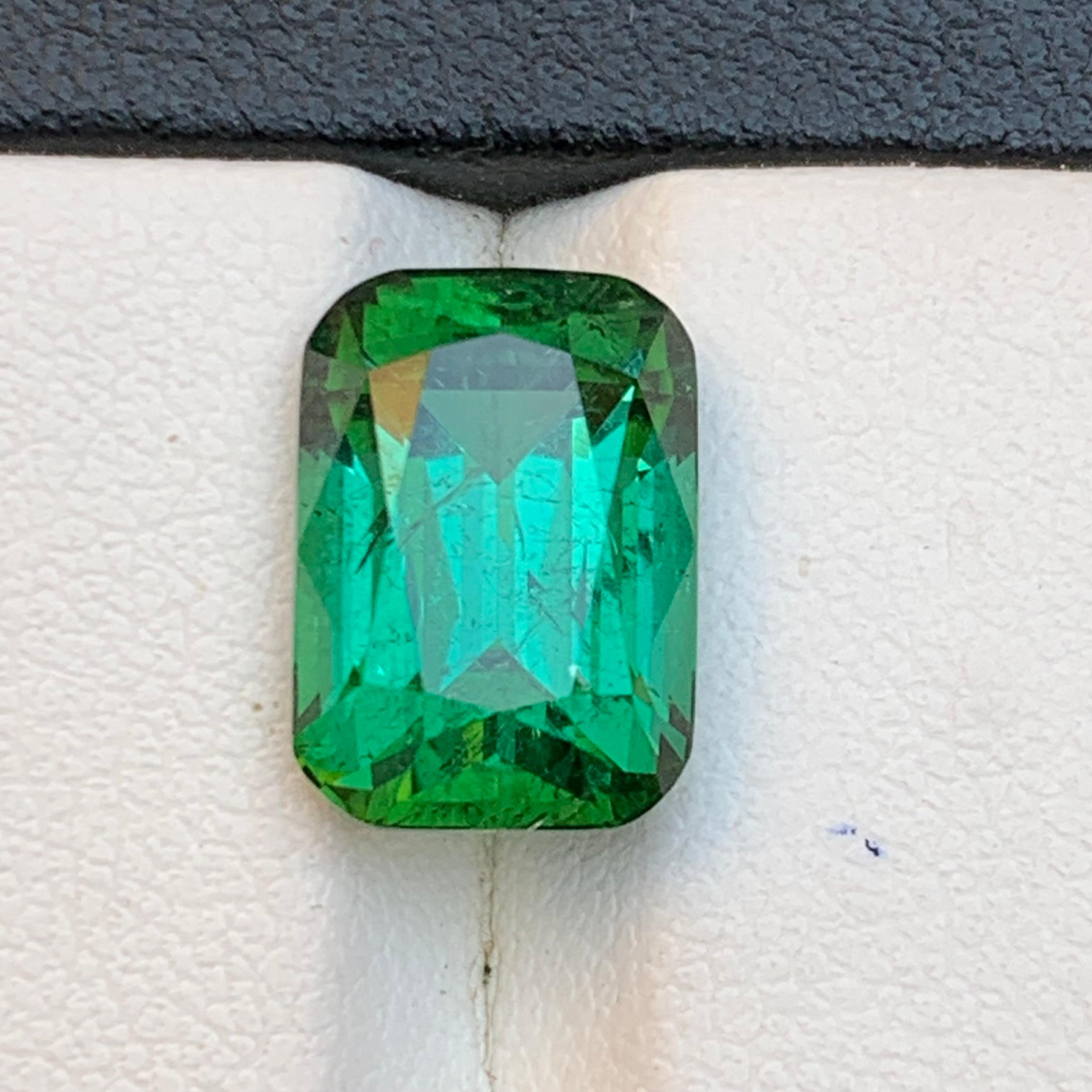 Bläulich grüner Turmalin 6,38 Karat Cushion-Schliff Natürlicher loser Edelstein für Ring im Angebot 6