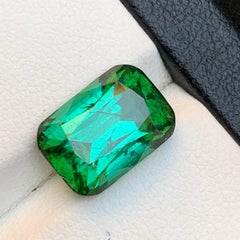 Bläulich grüner Turmalin 6,38 Karat Cushion-Schliff Natürlicher loser Edelstein für Ring