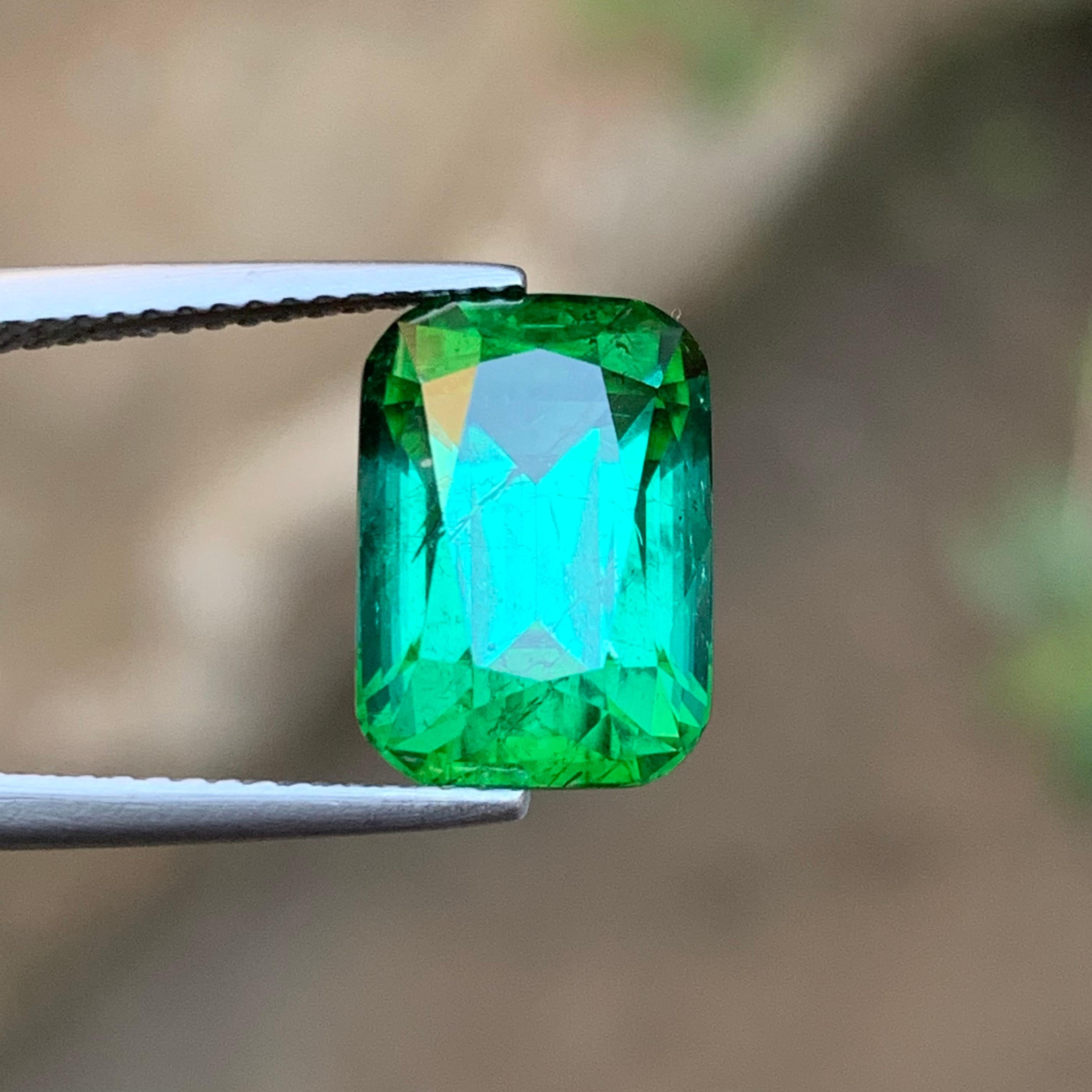 Bläulich grüner Turmalin 6,38 Karat Cushion-Schliff Natürlicher loser Edelstein für Ring (Zeitgenössisch) im Angebot