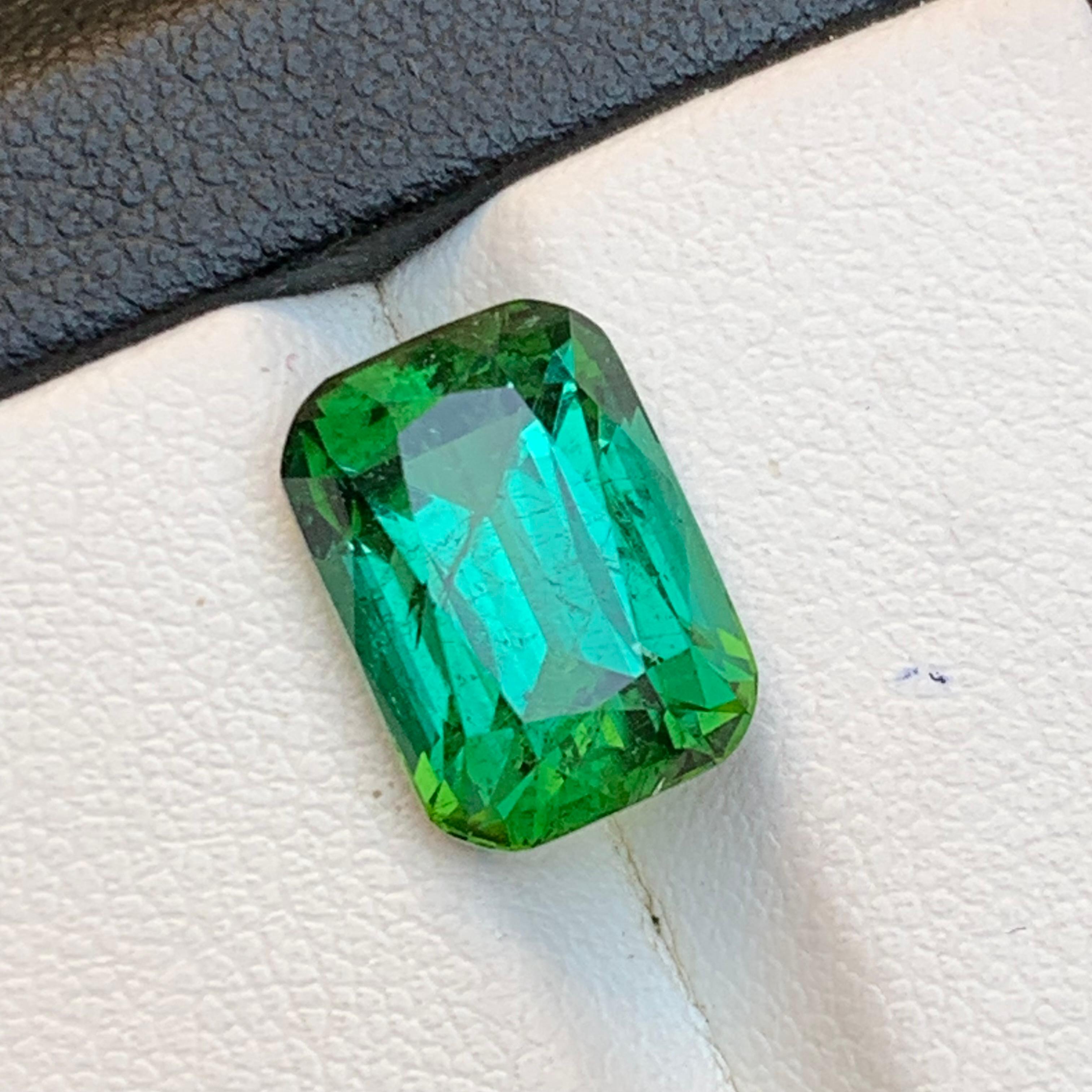 Bläulich grüner Turmalin 6,38 Karat Cushion-Schliff Natürlicher loser Edelstein für Ring im Zustand „Neu“ im Angebot in Peshawar, PK