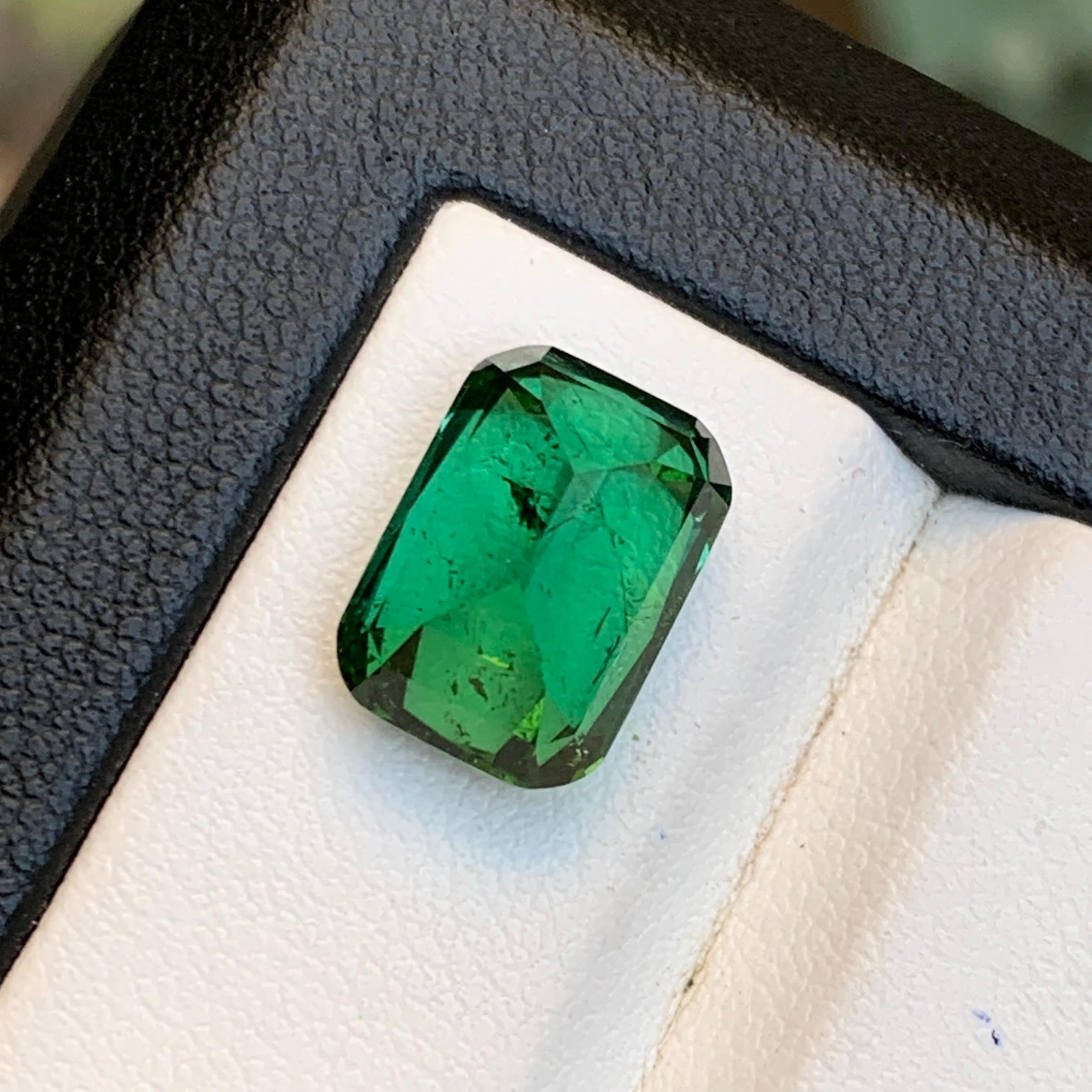 Bläulich grüner Turmalin 6,38 Karat Cushion-Schliff Natürlicher loser Edelstein für Ring im Angebot 2
